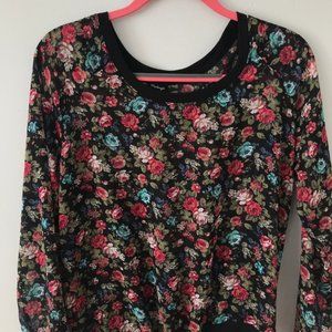 Floral Print Mesh Shirt